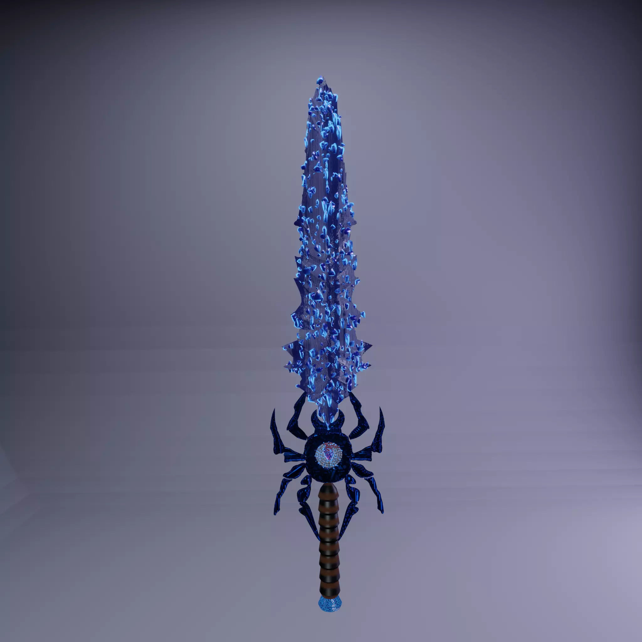 ice sword 3D model_0