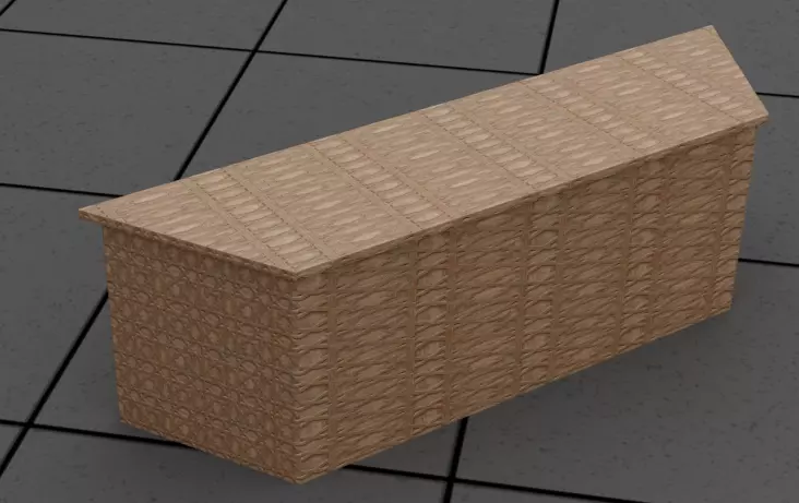 Wood Table Free 3D model_0