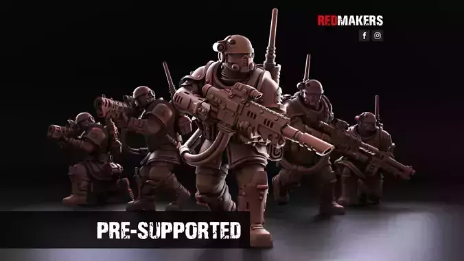 Shock Troops - Elite Squad of the Imperial Force 3D print model