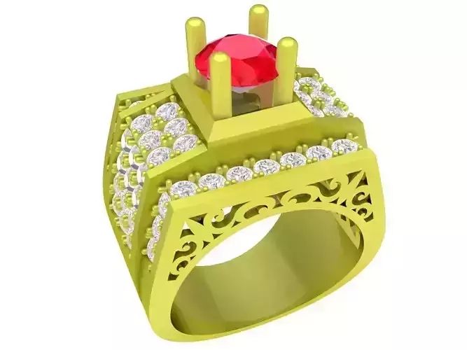 luxury korean diamond men ring 4105