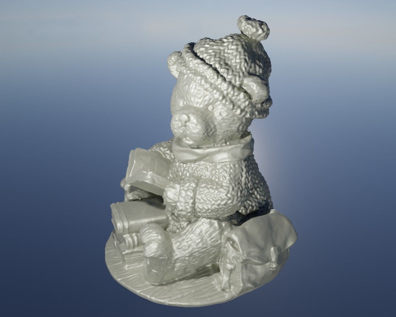 Christmas teddy bear book 3D print model_3