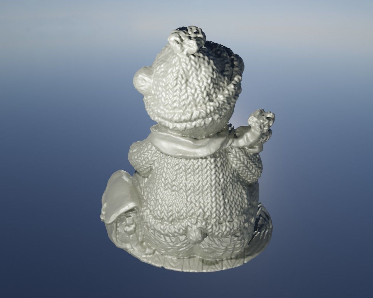 Christmas teddy bear book 3D print model_2