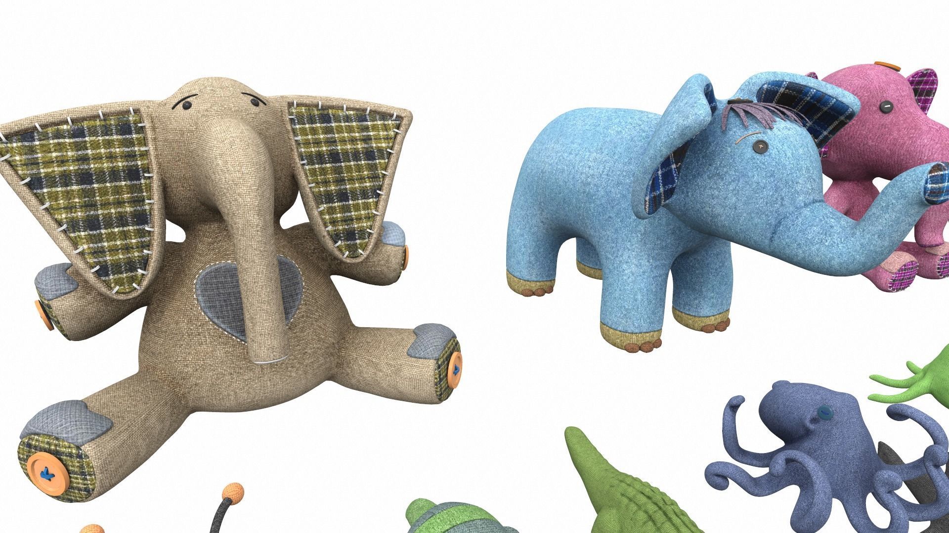 Plush toy collection pack part 1 3D model_8