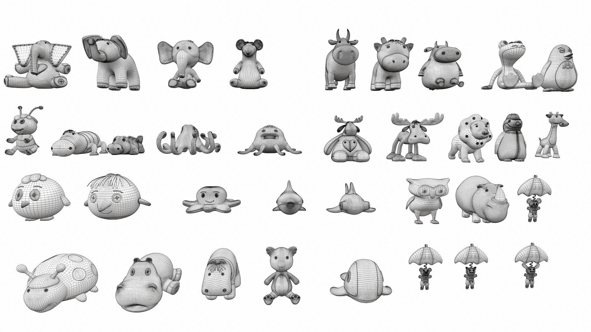 Plush toy collection pack part 1 3D model_15