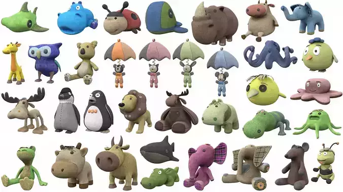 Plush toy collection pack part 1