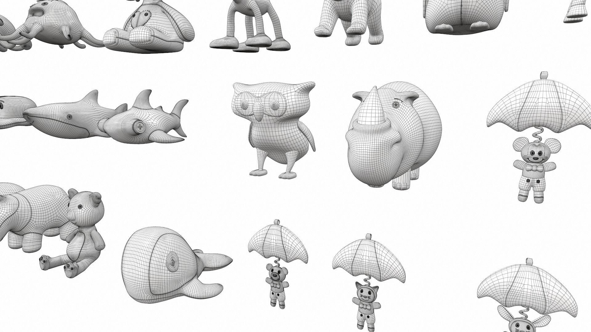 Plush toy collection pack part 1 3D model_18