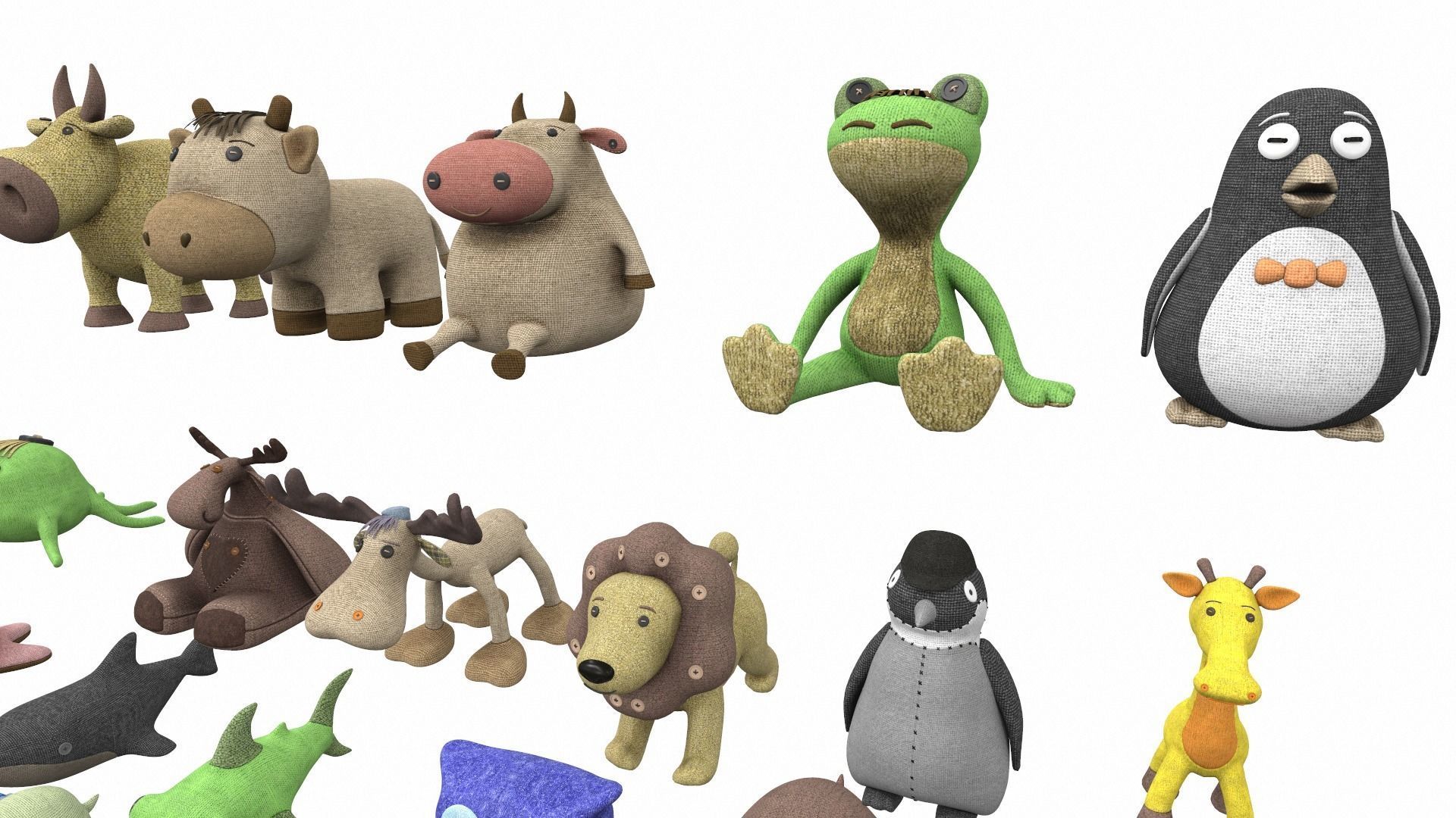 Plush toy collection pack part 1 3D model_10