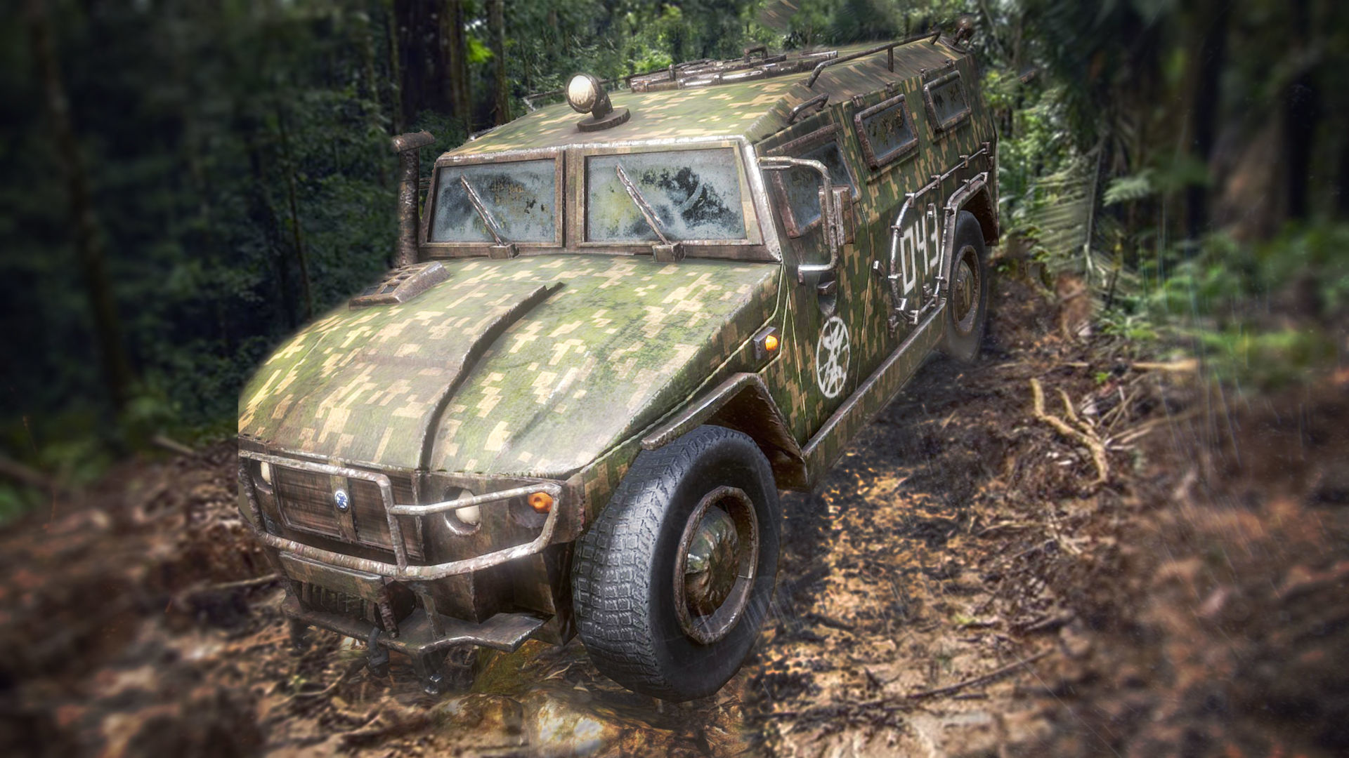 Functional - GAZ Tiger  Combat Vehicle  6 Versions Low-poly 3D model_14