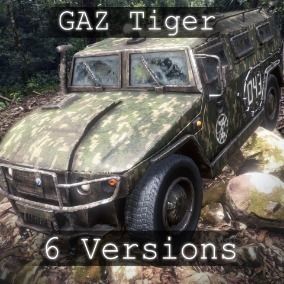 Functional - GAZ Tiger  Combat Vehicle  6 Versions Low-poly 3D model_2