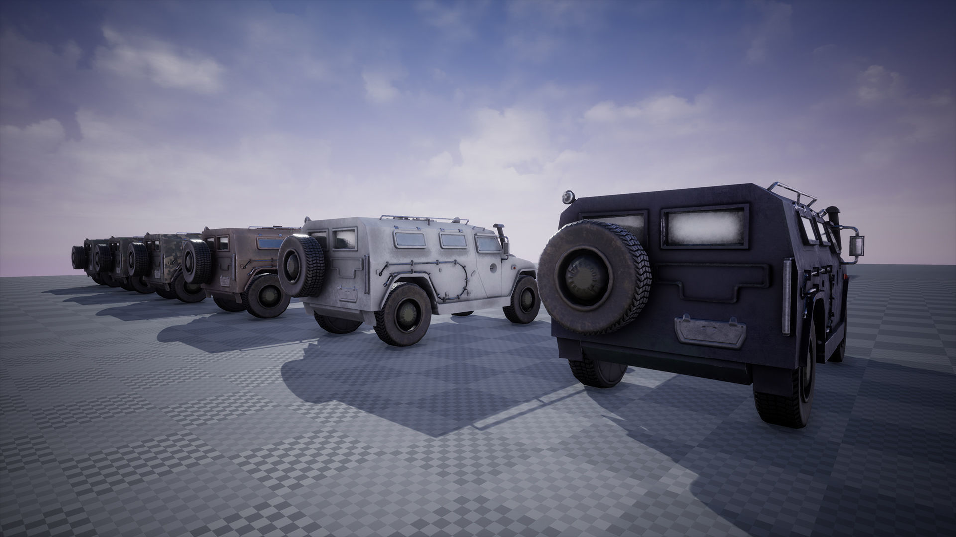 Functional - GAZ Tiger  Combat Vehicle  6 Versions Low-poly 3D model_4