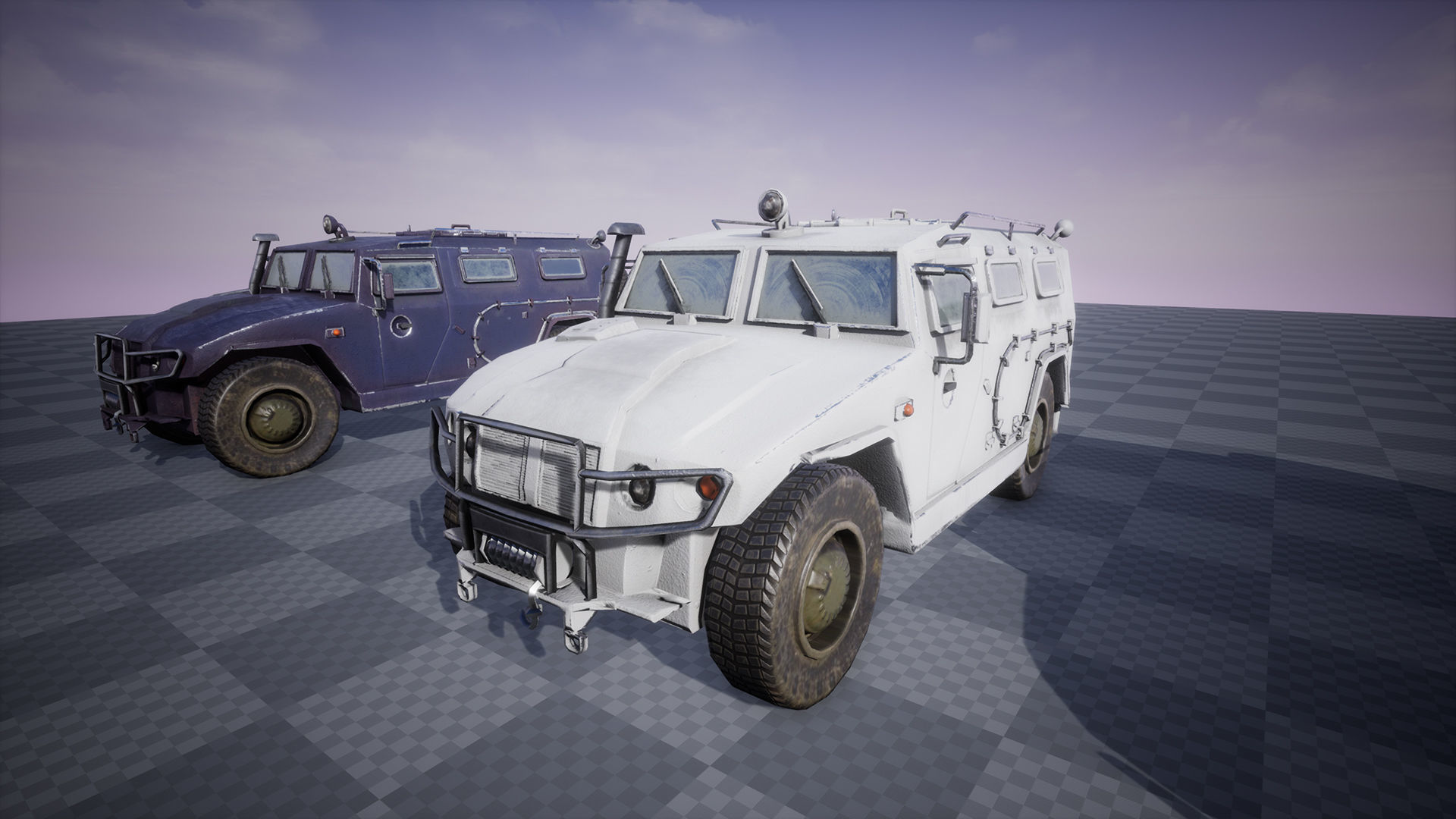 Functional - GAZ Tiger  Combat Vehicle  6 Versions Low-poly 3D model_8