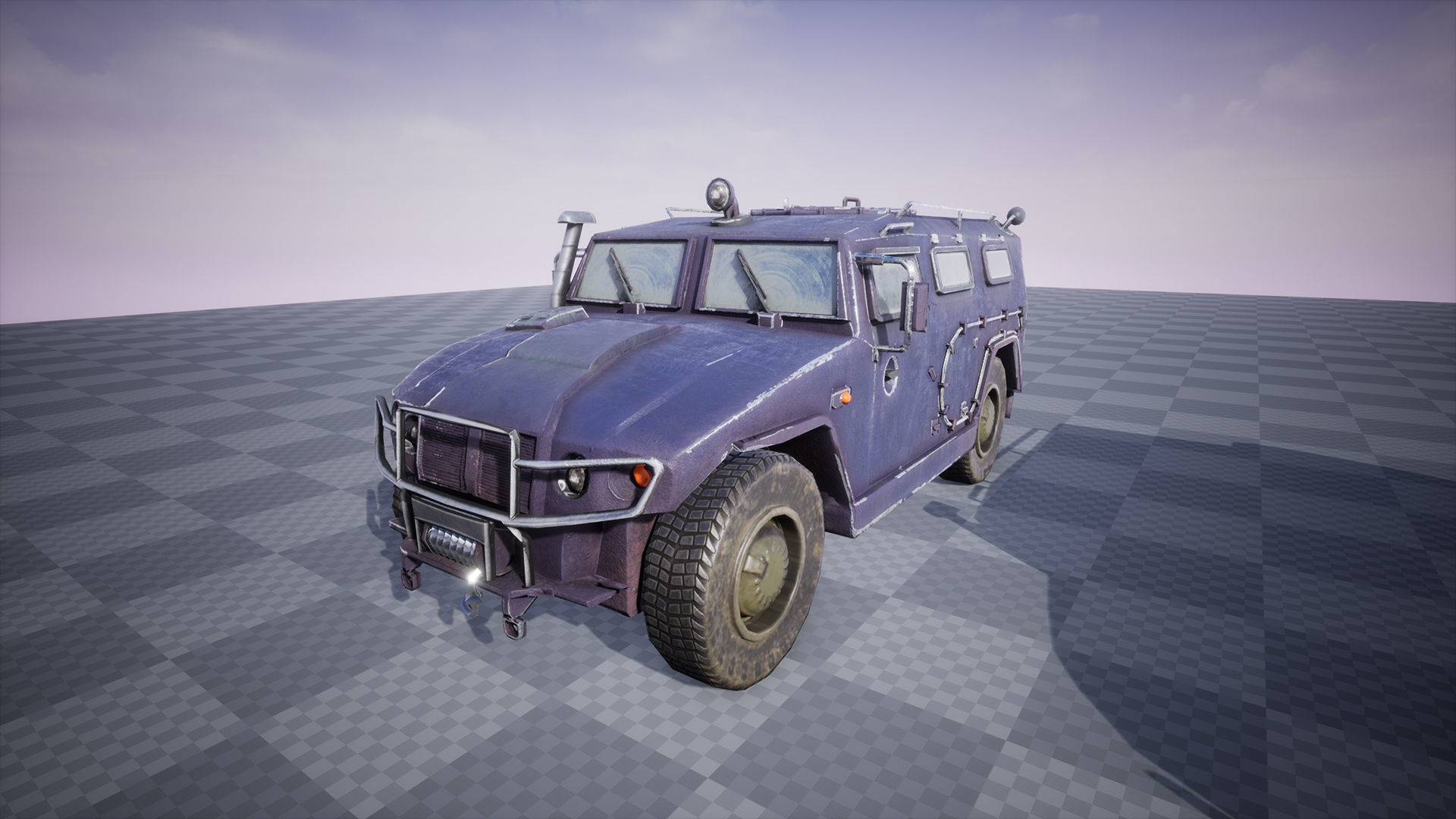 Functional - GAZ Tiger  Combat Vehicle  6 Versions Low-poly 3D model_9