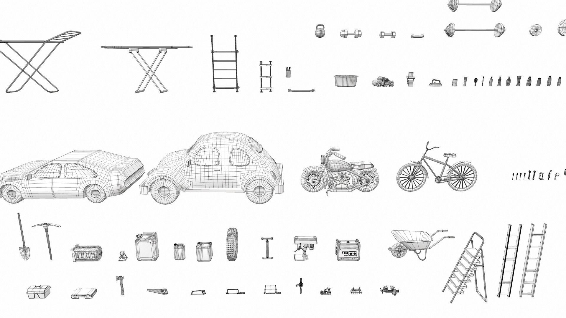 Cartoon work props pack 100Plus 3D model_21