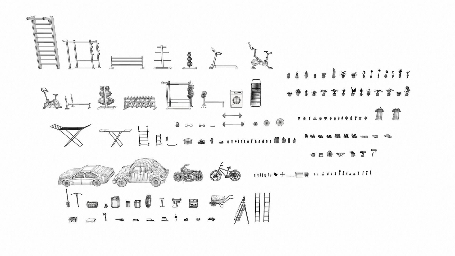 Cartoon work props pack 100Plus 3D model_19