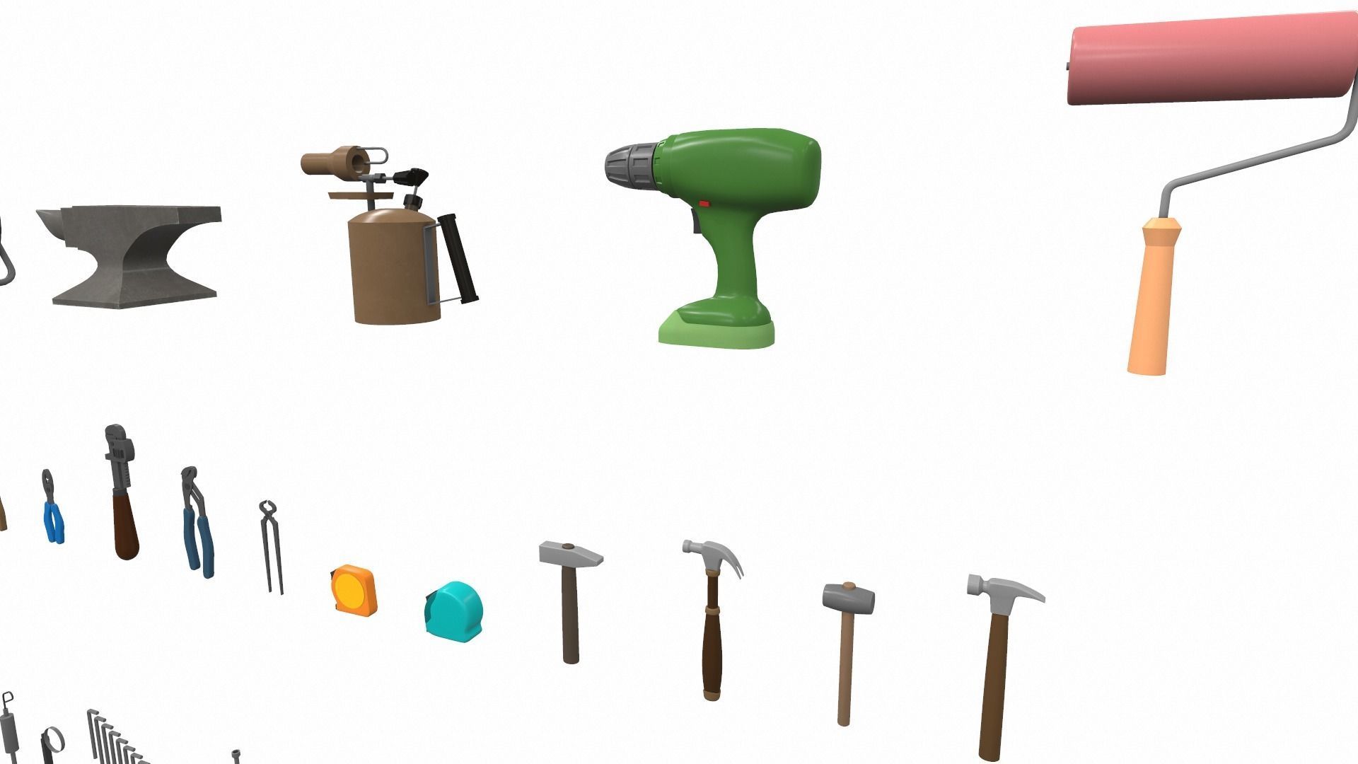 Cartoon work props pack 100Plus 3D model_12