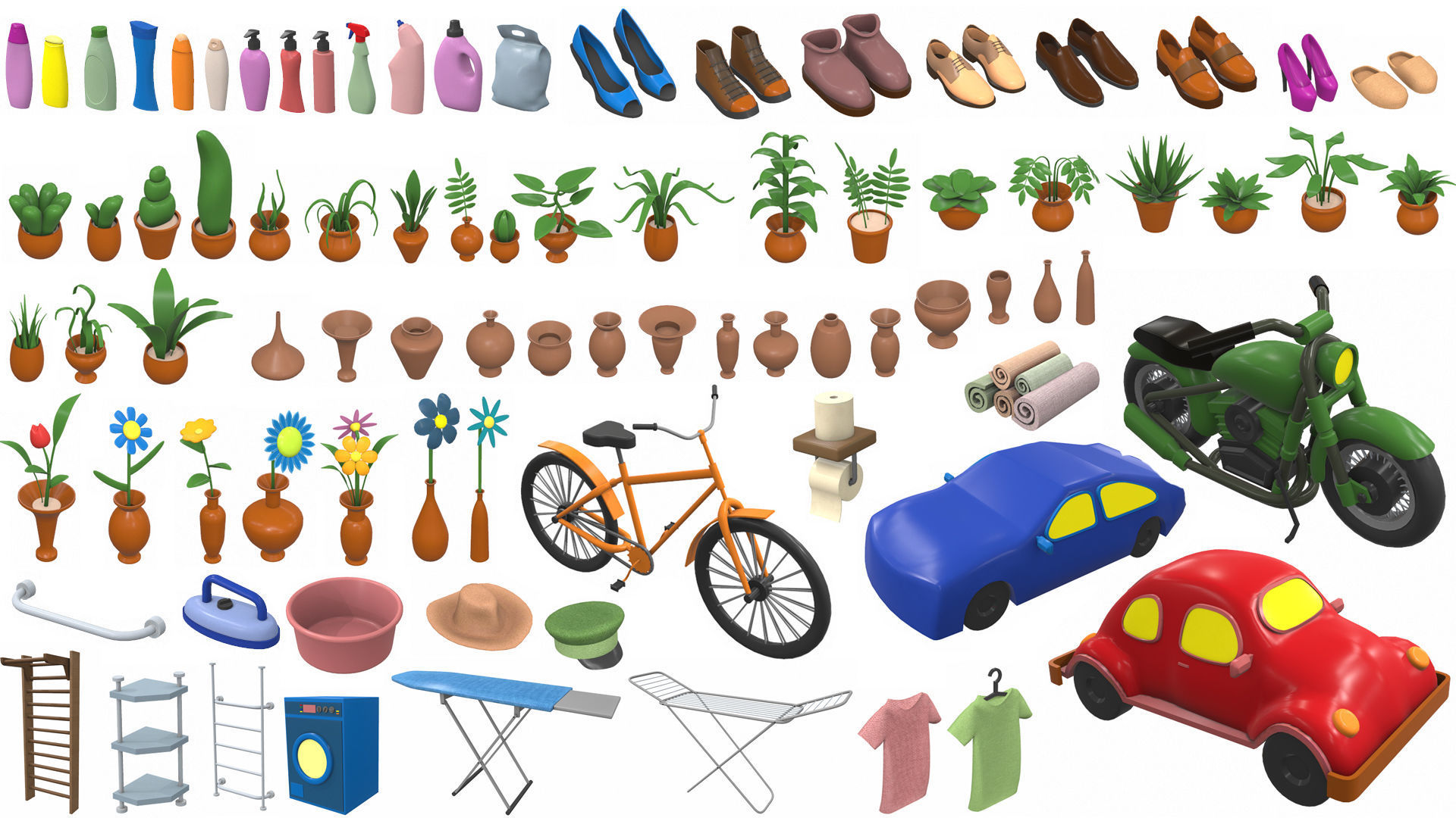 Cartoon work props pack 100Plus 3D model_1