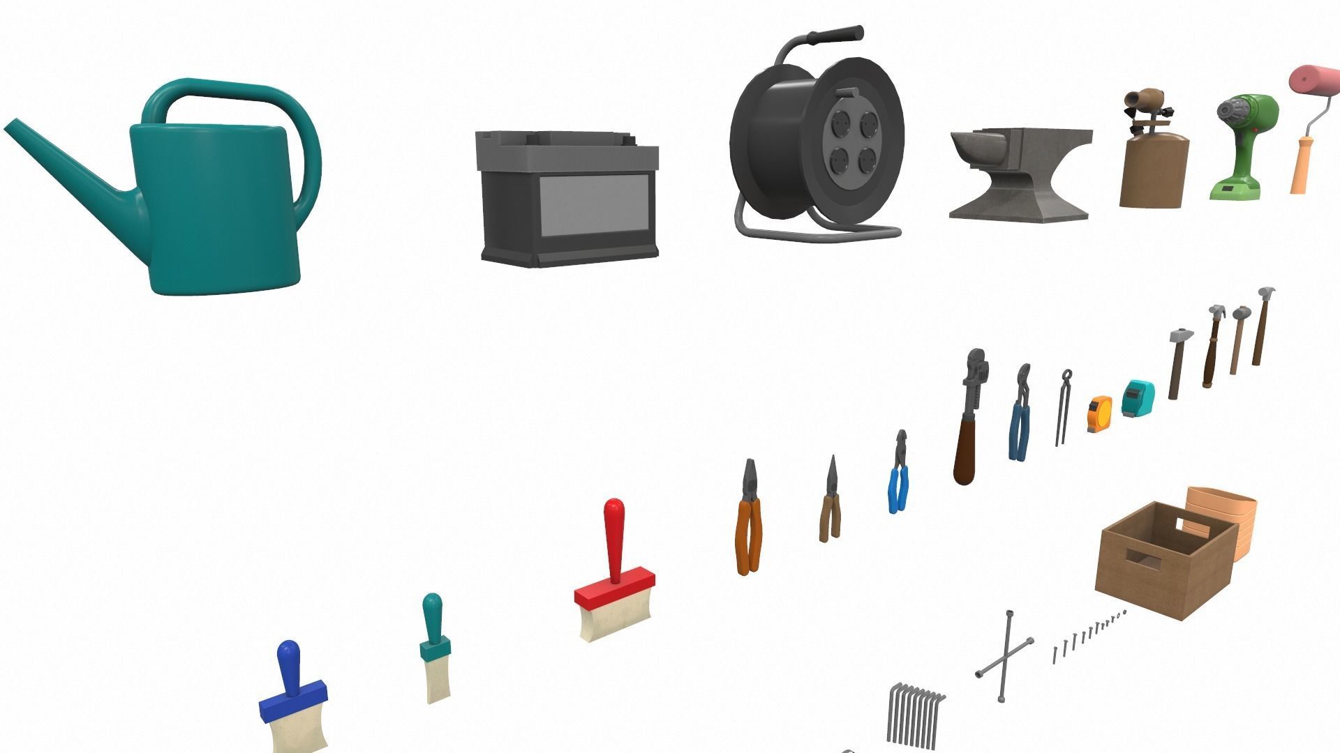 Cartoon work props pack 100Plus 3D model_11