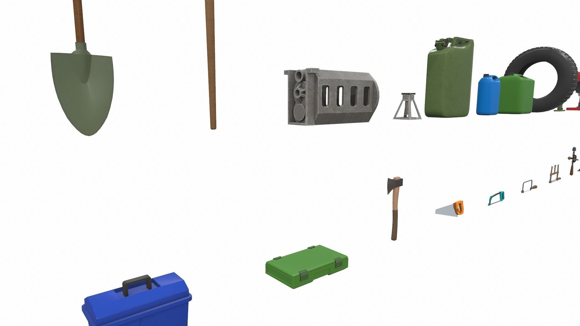 Cartoon work props pack 100Plus 3D model_9