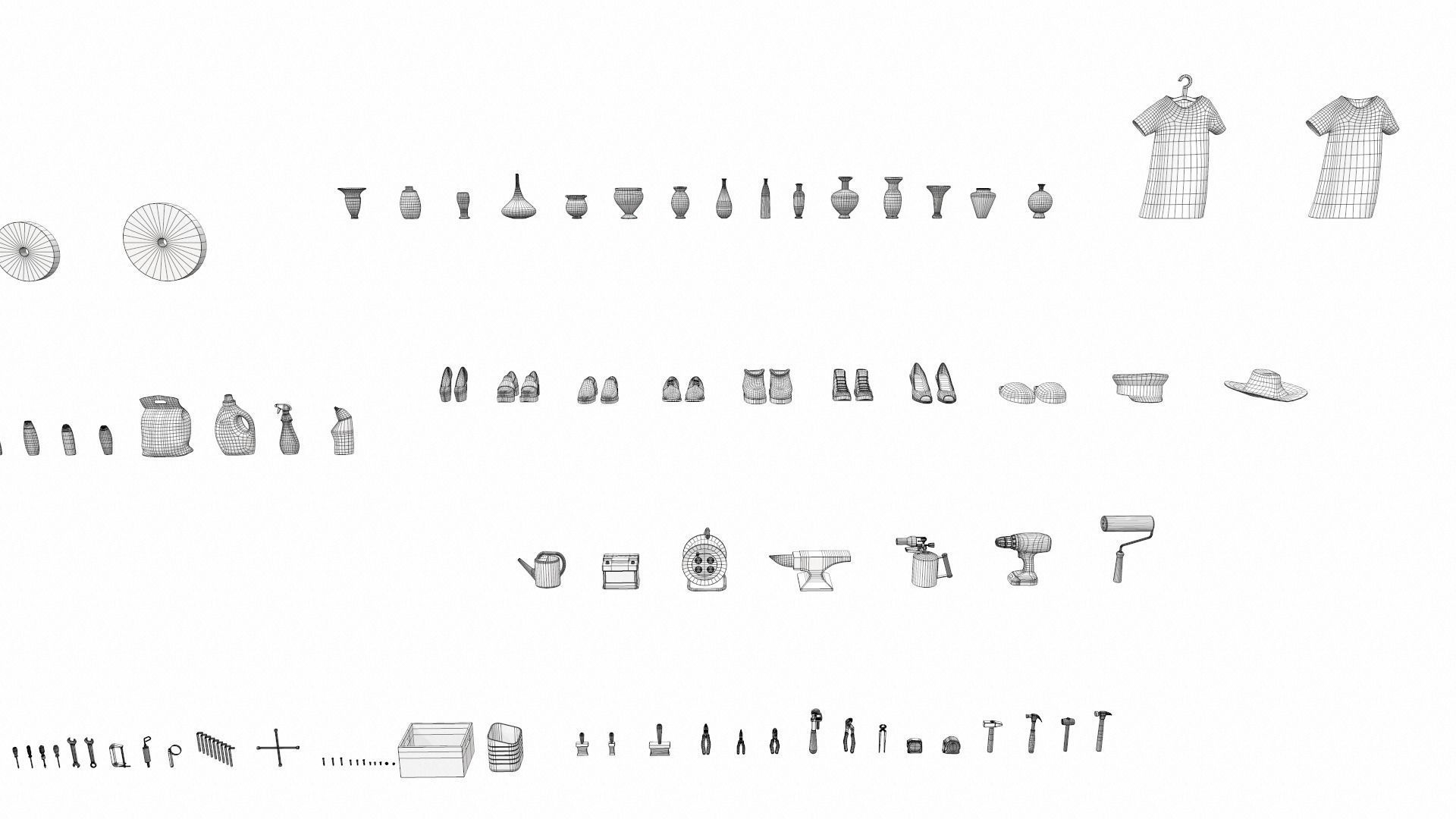 Cartoon work props pack 100Plus 3D model_22