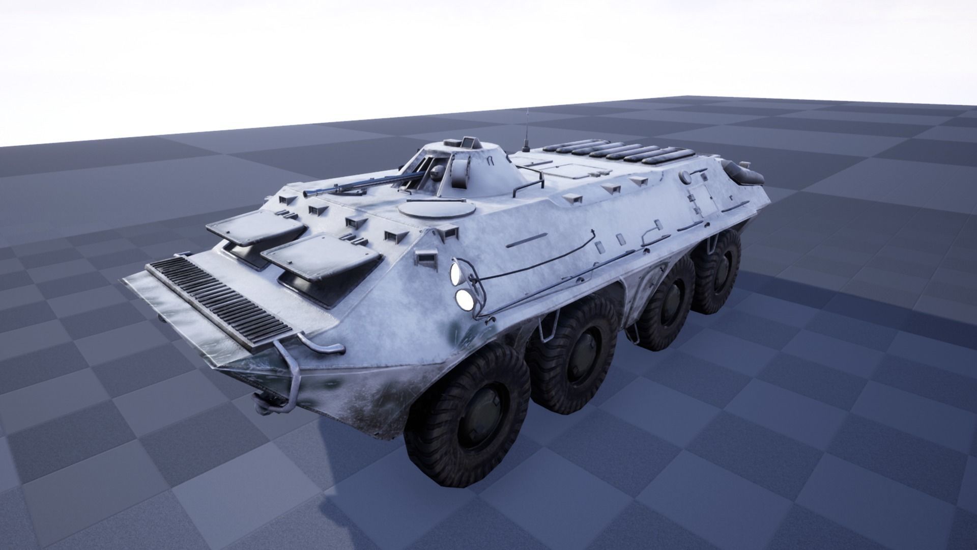 Functional - 6 Versions  APC  Military Vehicle Low-poly 3D model_8