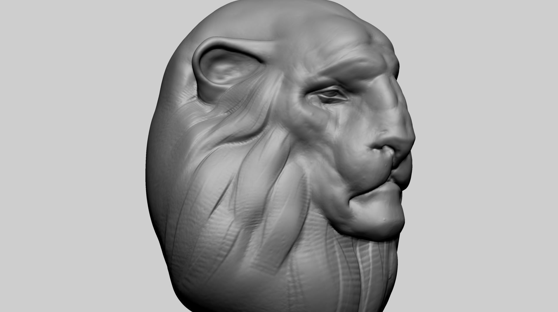 Creature Head R 3D model_1