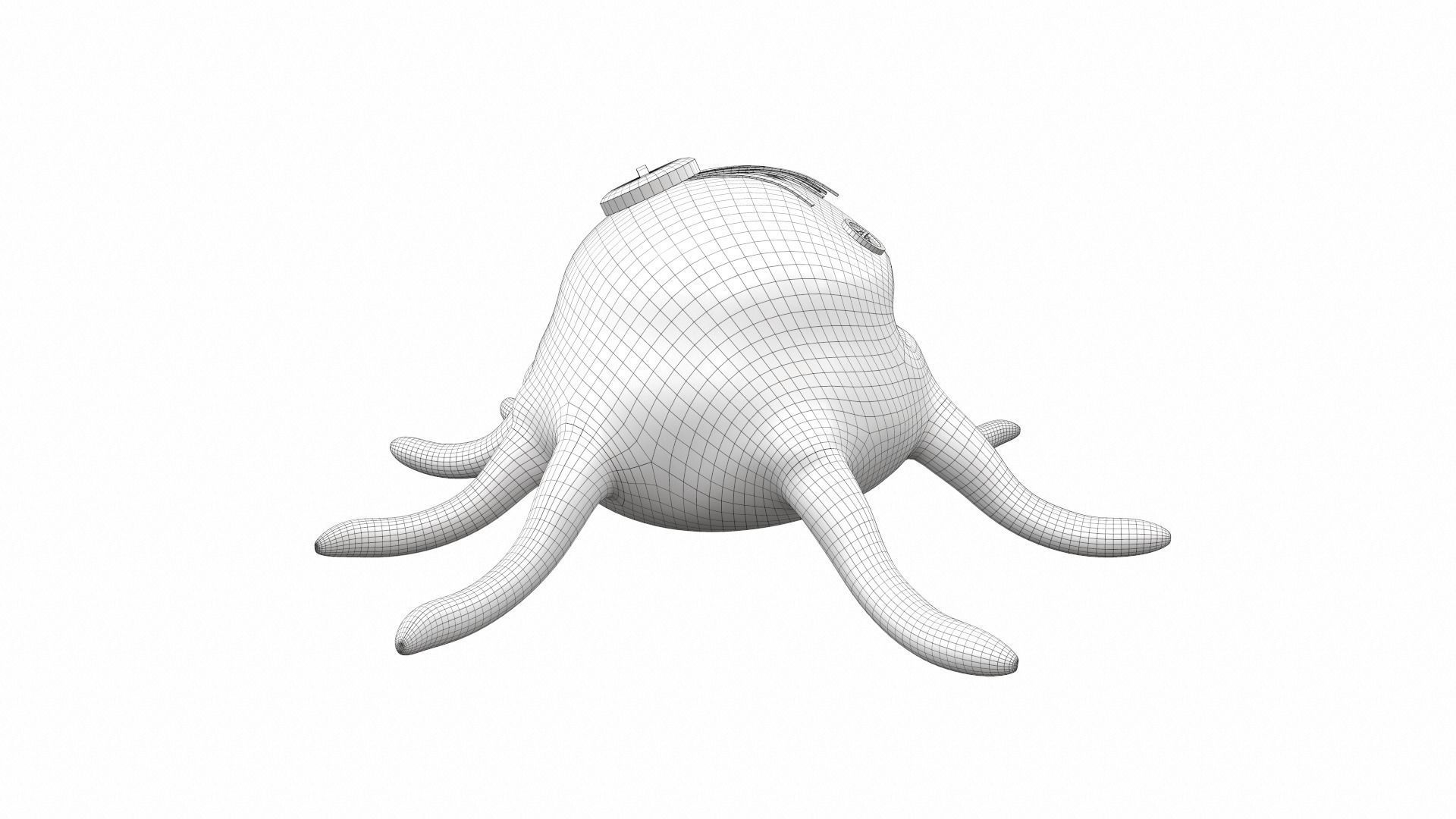 Plush toy octopus 2 3D model_7