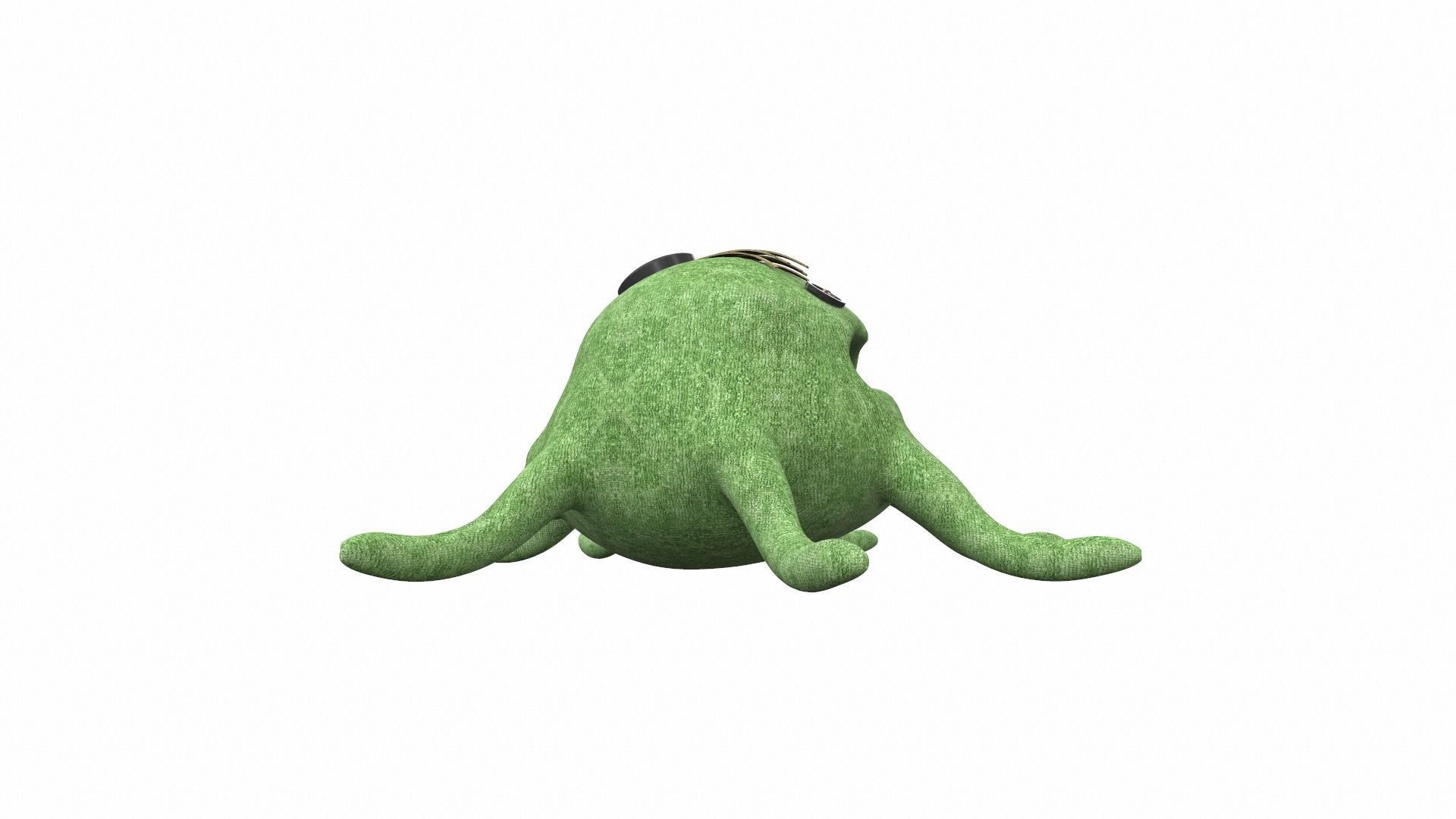 Plush toy octopus 2 3D model_2