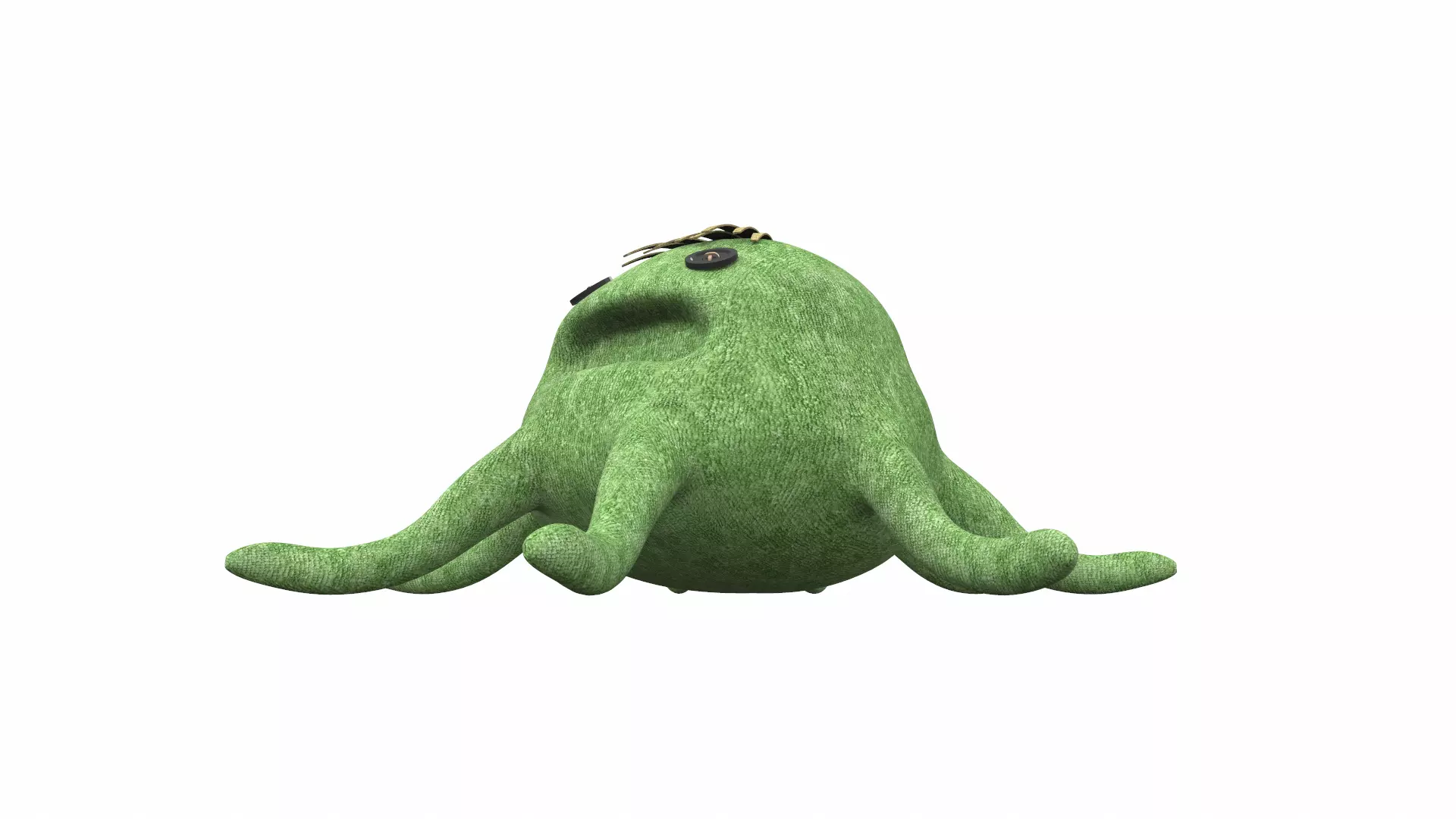 Plush toy octopus 2 3D model_0