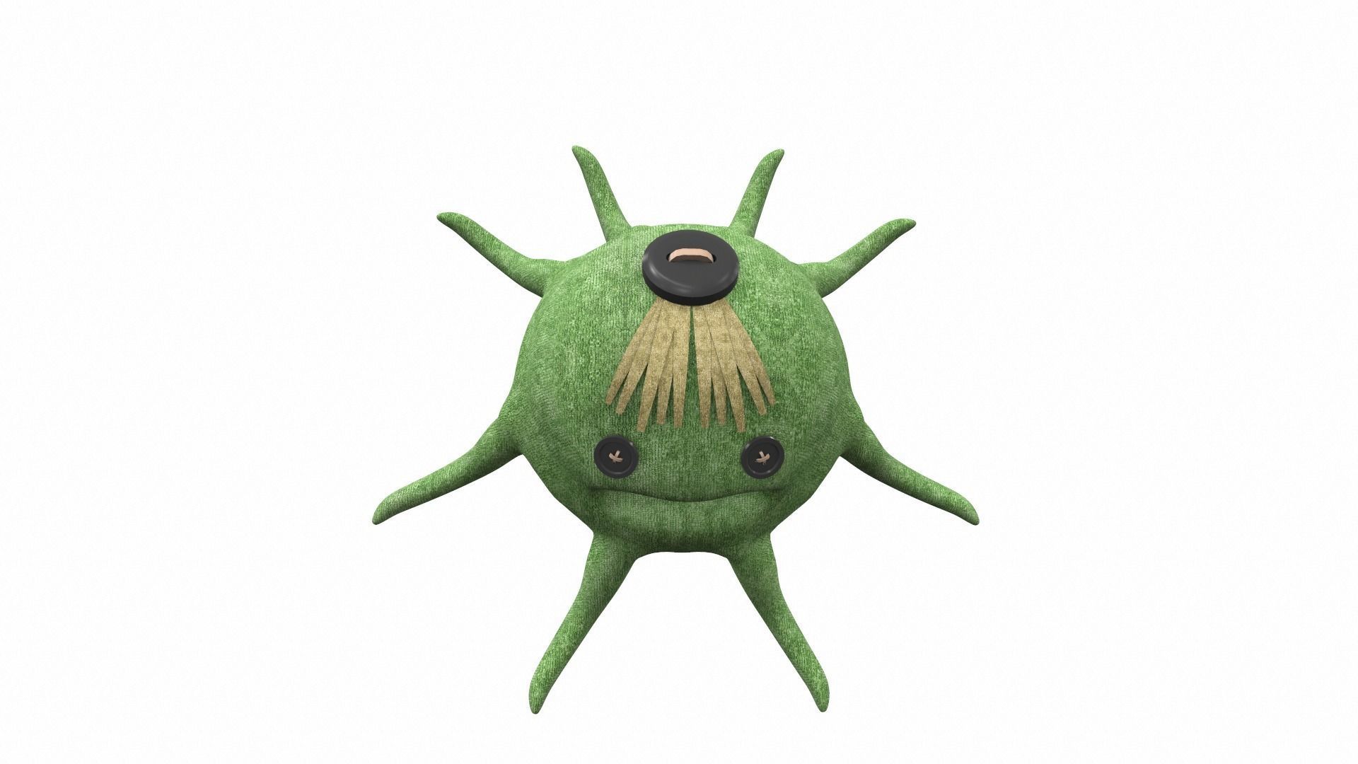 Plush toy octopus 2 3D model_5