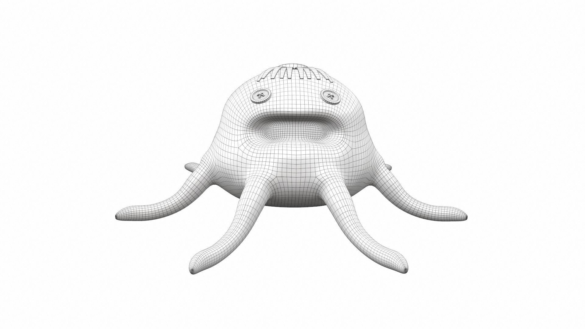 Plush toy octopus 2 3D model_6