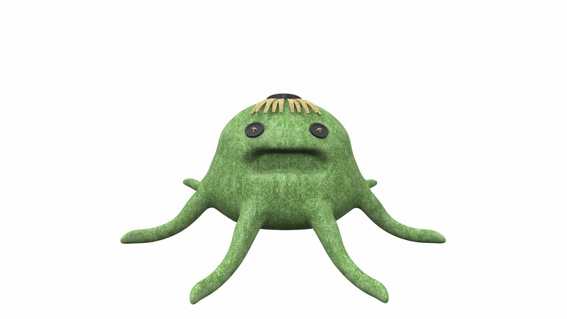 Plush toy octopus 2 3D model_1