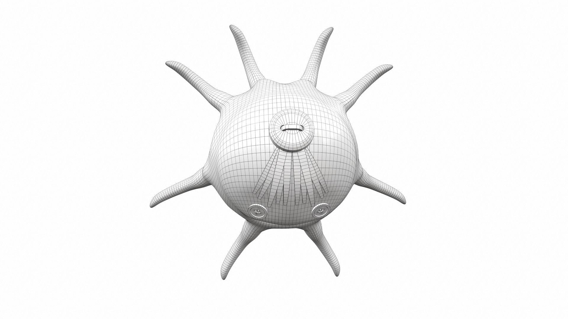 Plush toy octopus 2 3D model_10