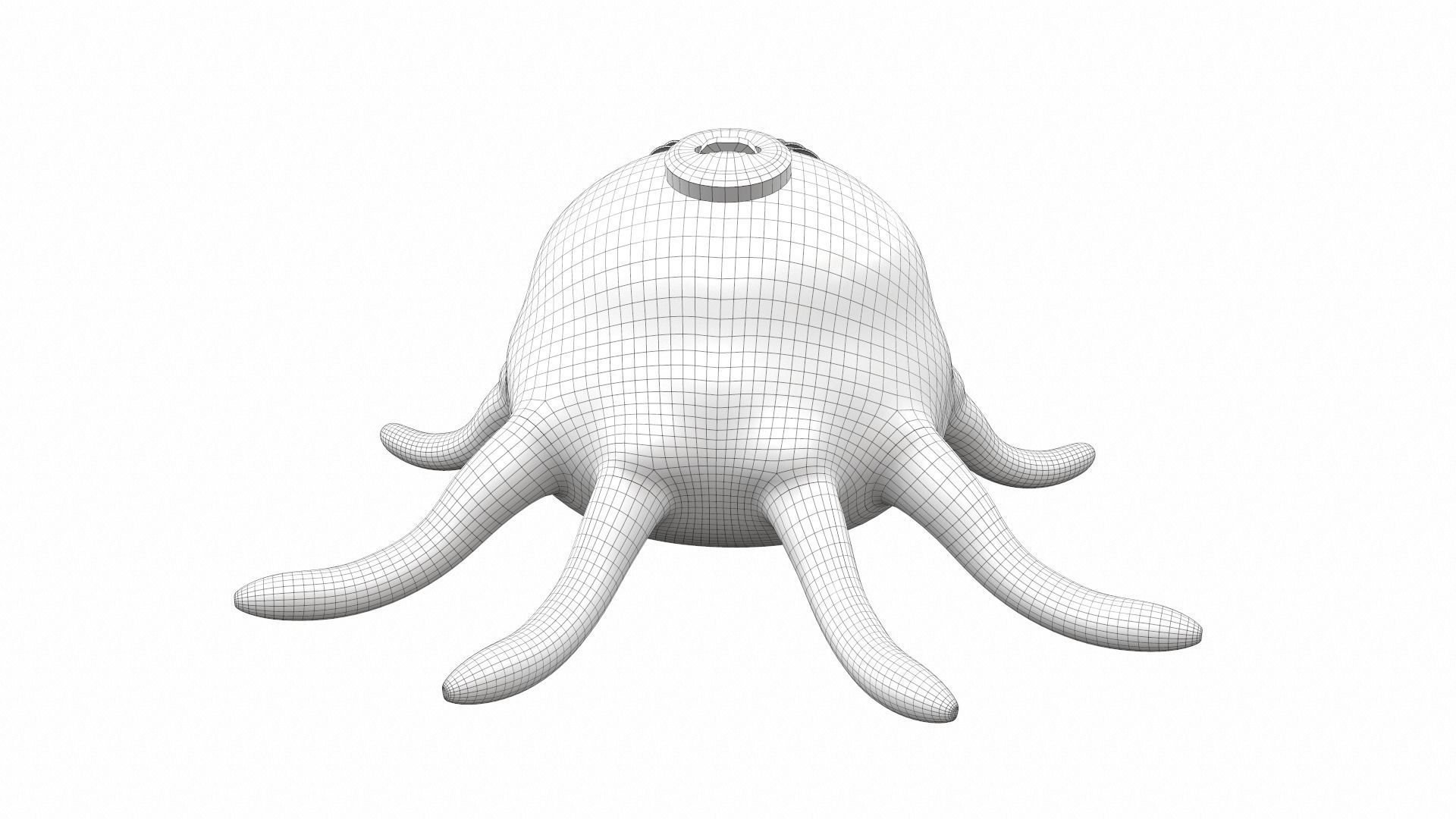 Plush toy octopus 2 3D model_8