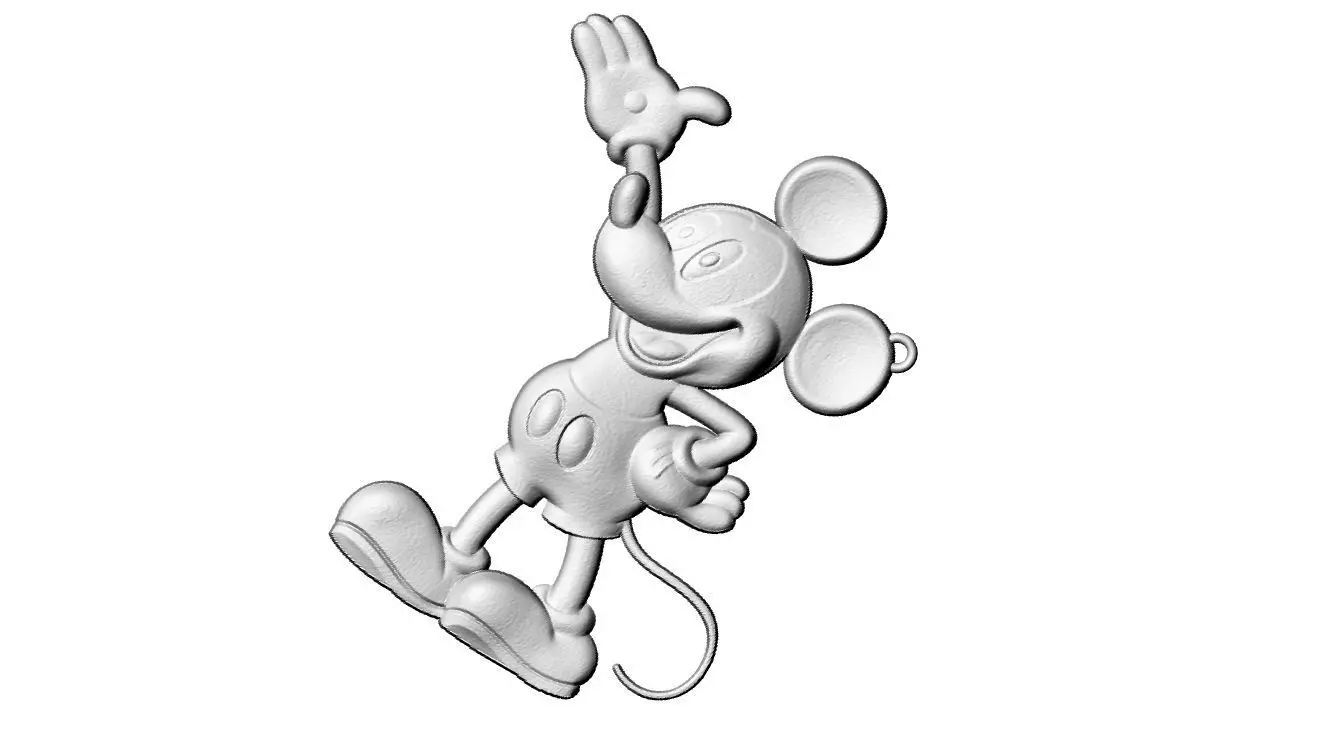 mouse pendant 3D print model_0