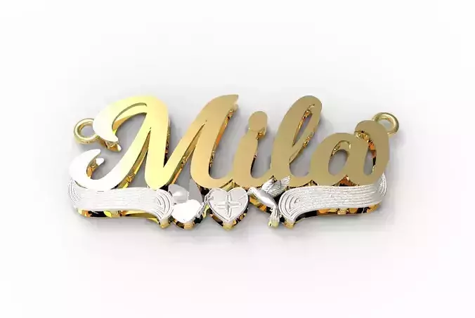 Mila name plate 3D print model