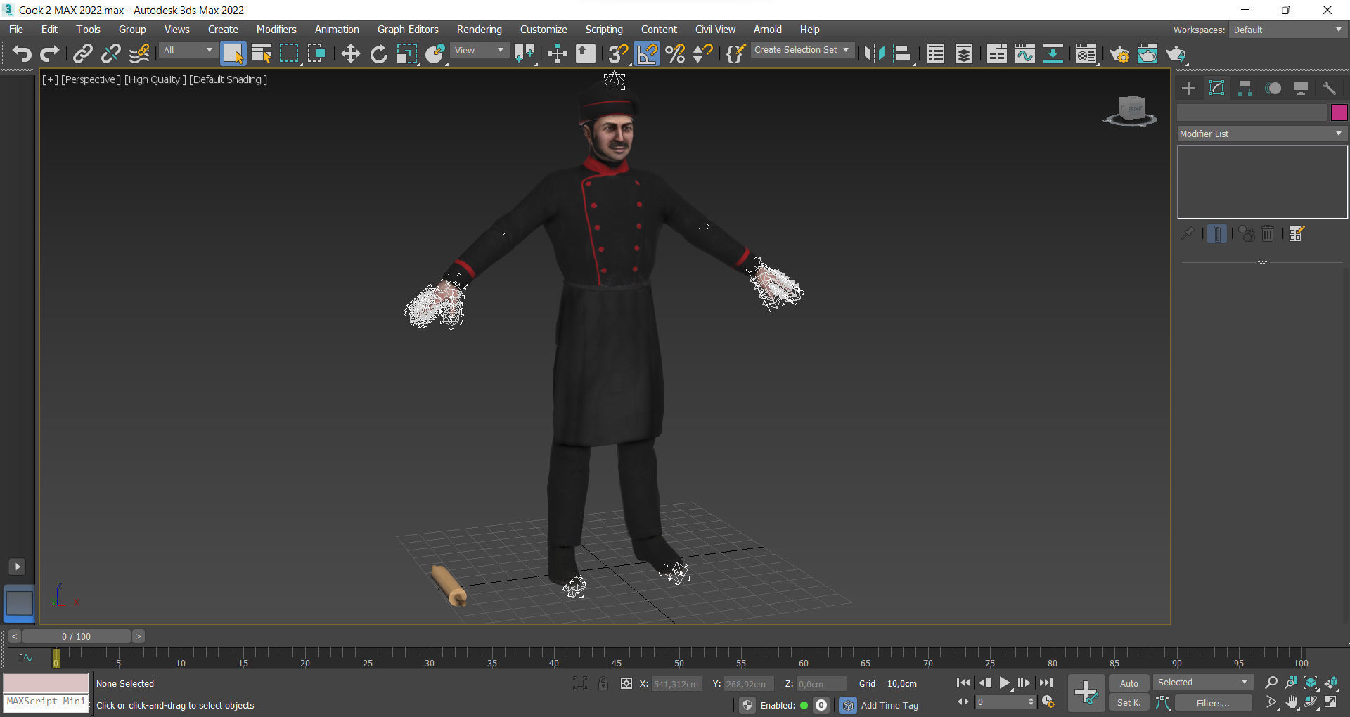 Cook 2 chef Low-poly 3D model_11