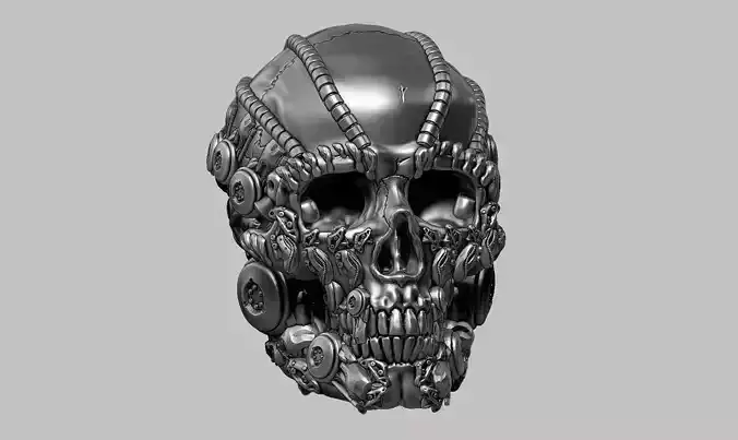 skull robot head a40