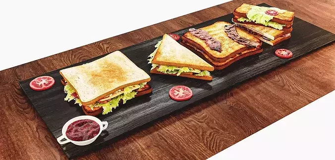 Sandwhich Pack 3D model 2