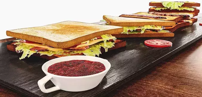 Sandwhich Pack 3D model 6