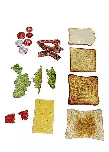 Sandwhich Pack 3D model 5