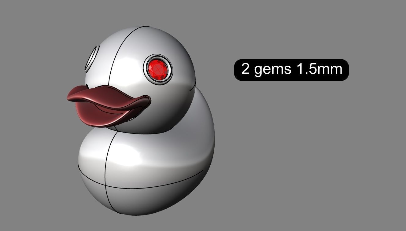 duckling pendant 3D print model_1