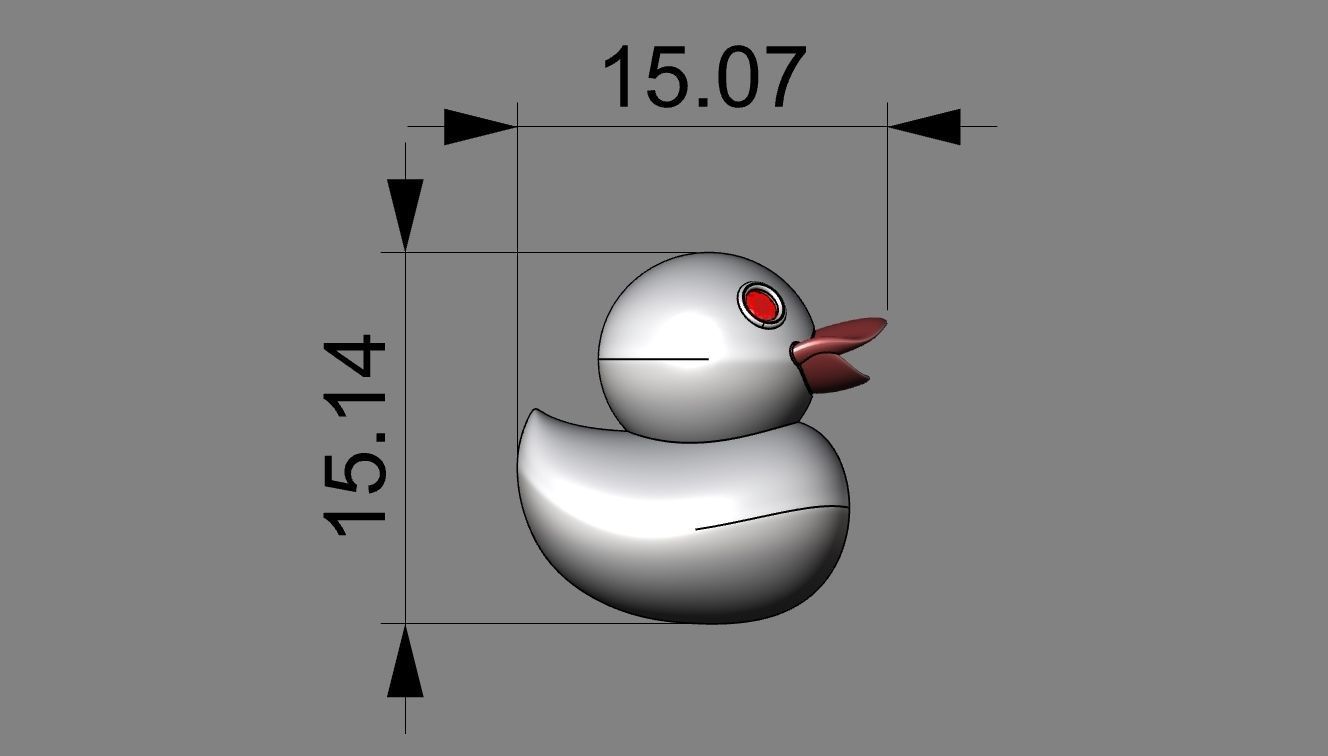 duckling pendant 3D print model_4