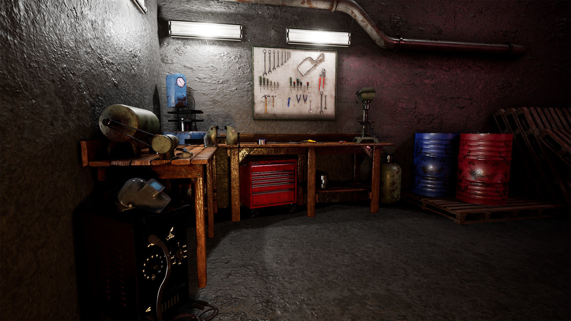 Workbench Props  40 Assets Low-poly 3D model_3