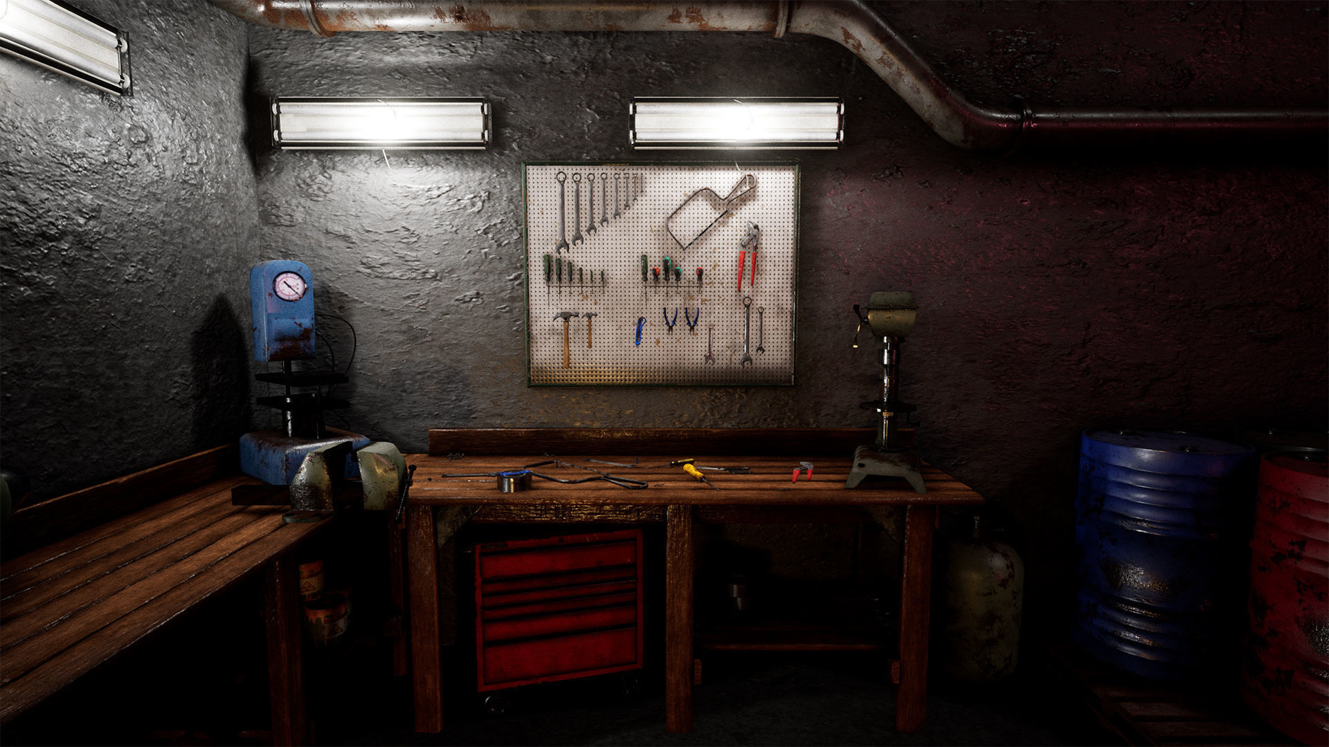 Workbench Props  40 Assets Low-poly 3D model_2