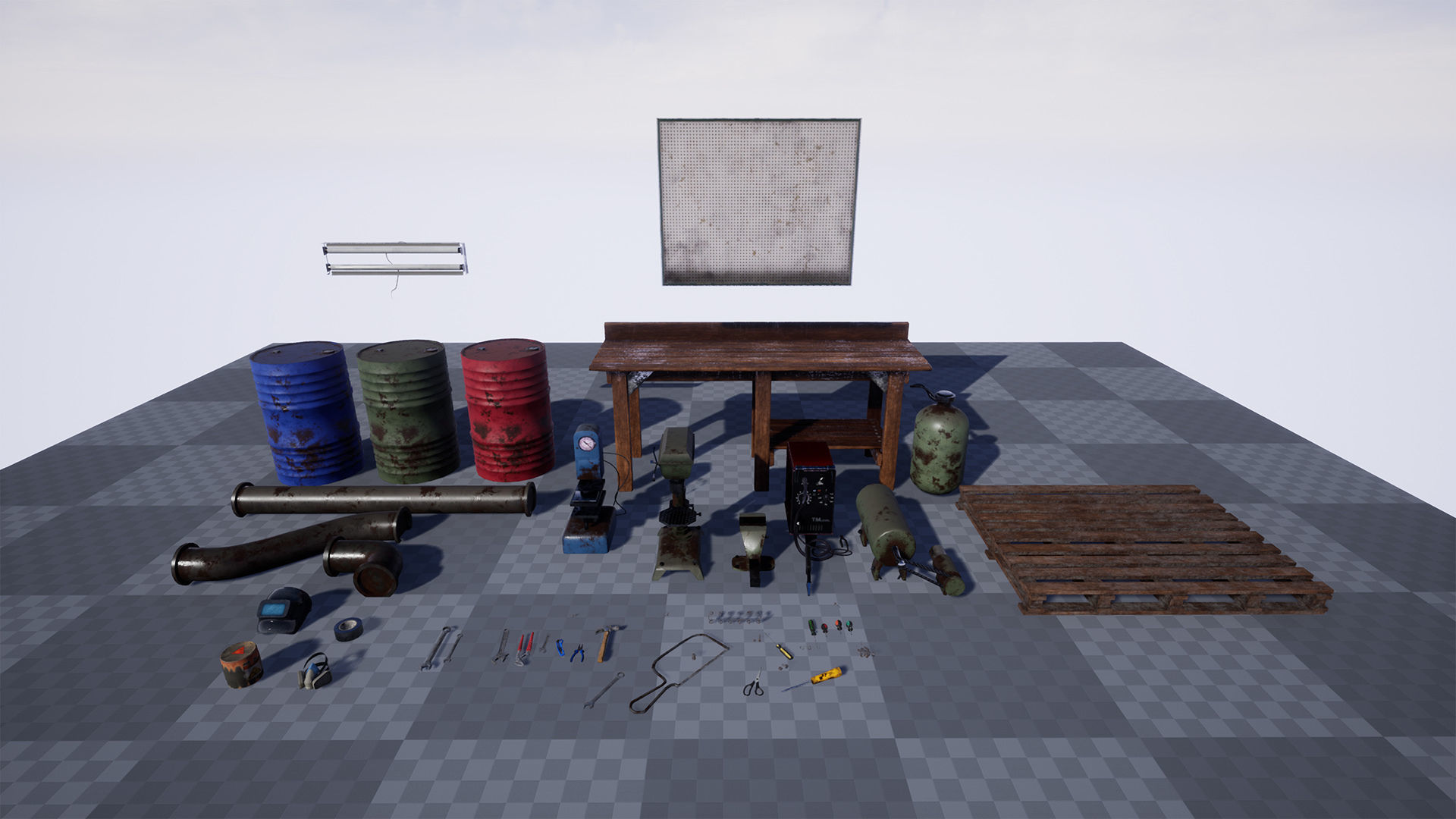 Workbench Props  40 Assets Low-poly 3D model_10