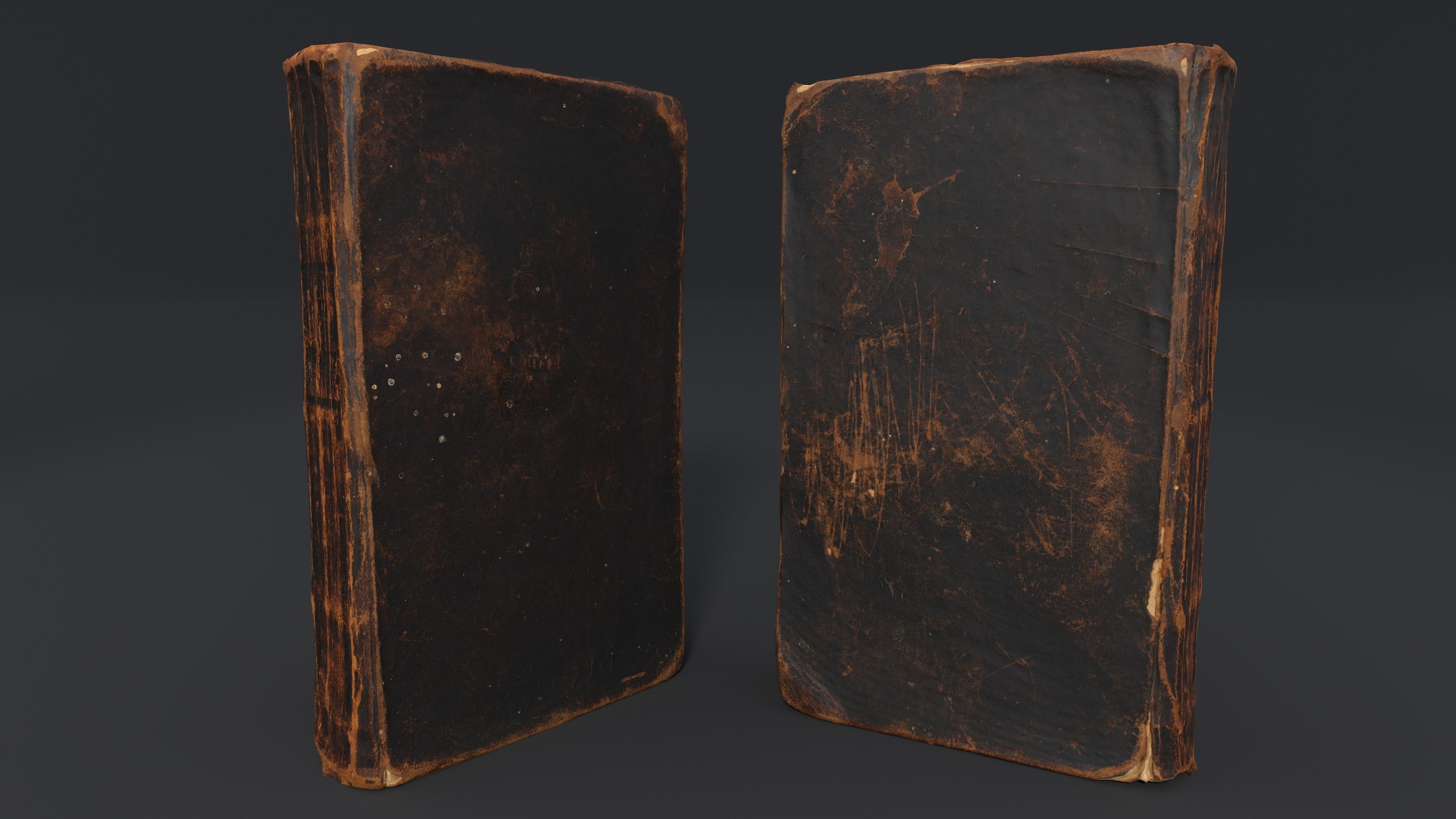 Old Damaged Books set - PBR Game ready Low poly Low-poly 3D model_20