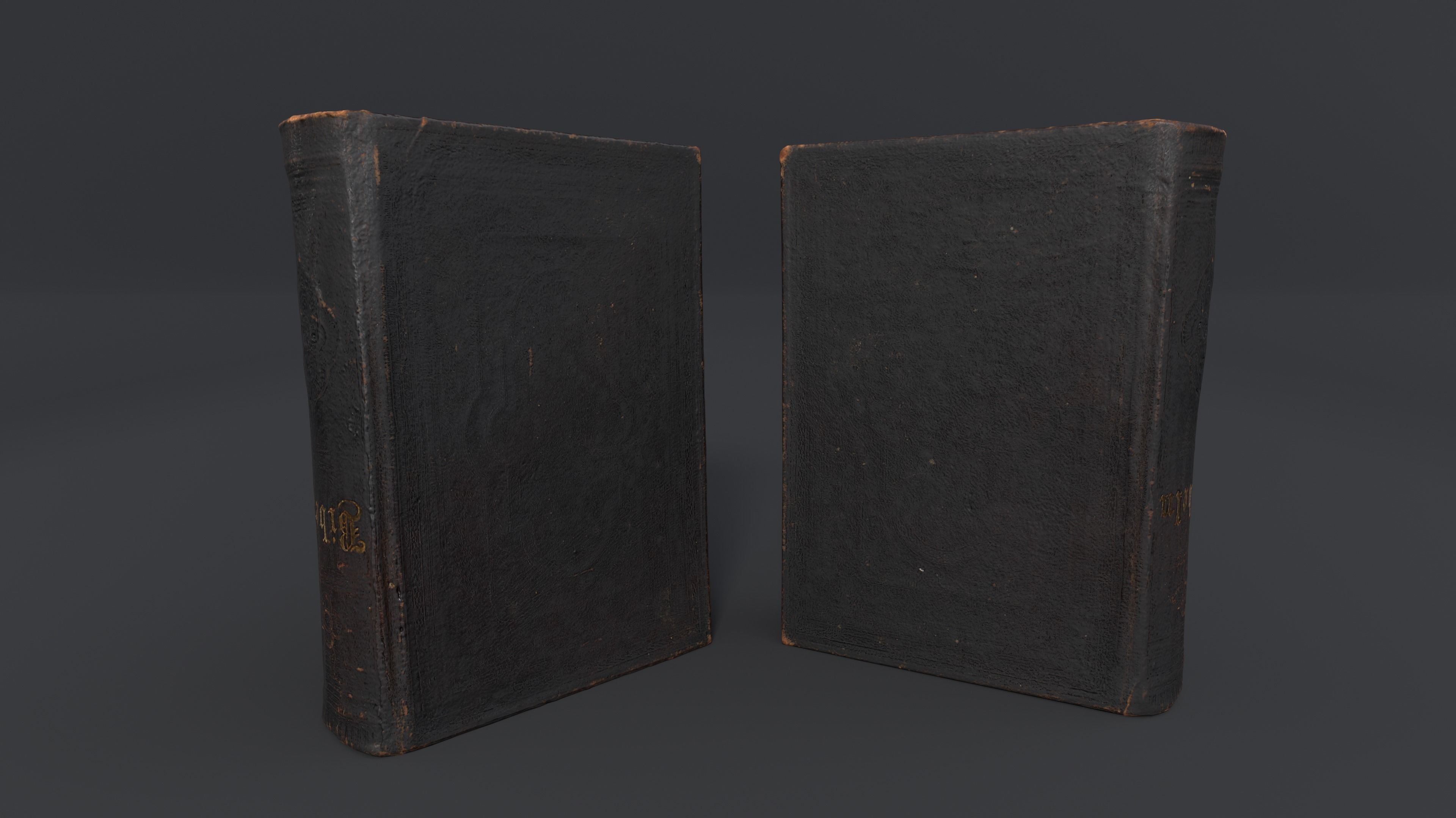 Old Damaged Books set - PBR Game ready Low poly Low-poly 3D model_14