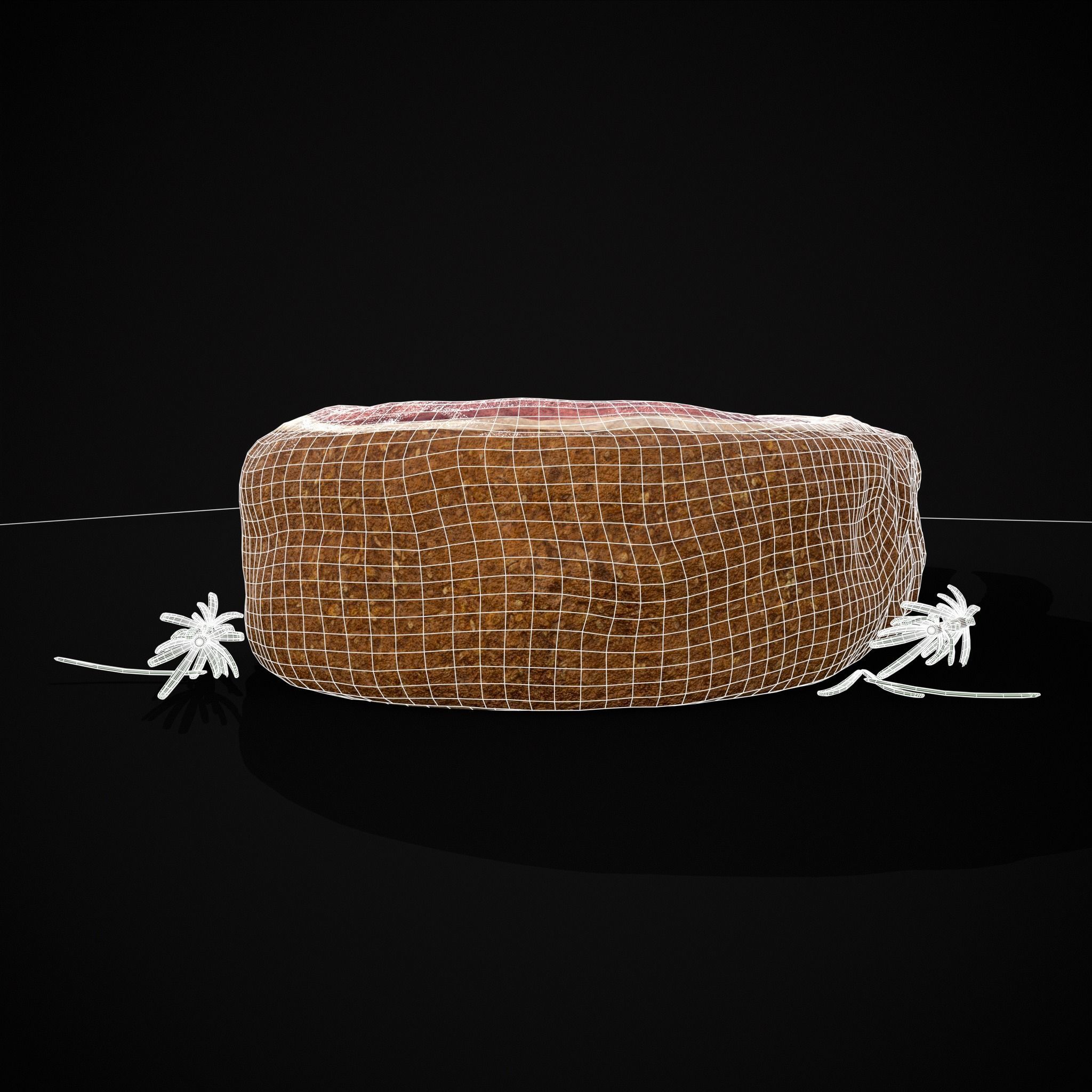 Breaded Rack of Lamb with Rosemary Low-poly 3D model_6