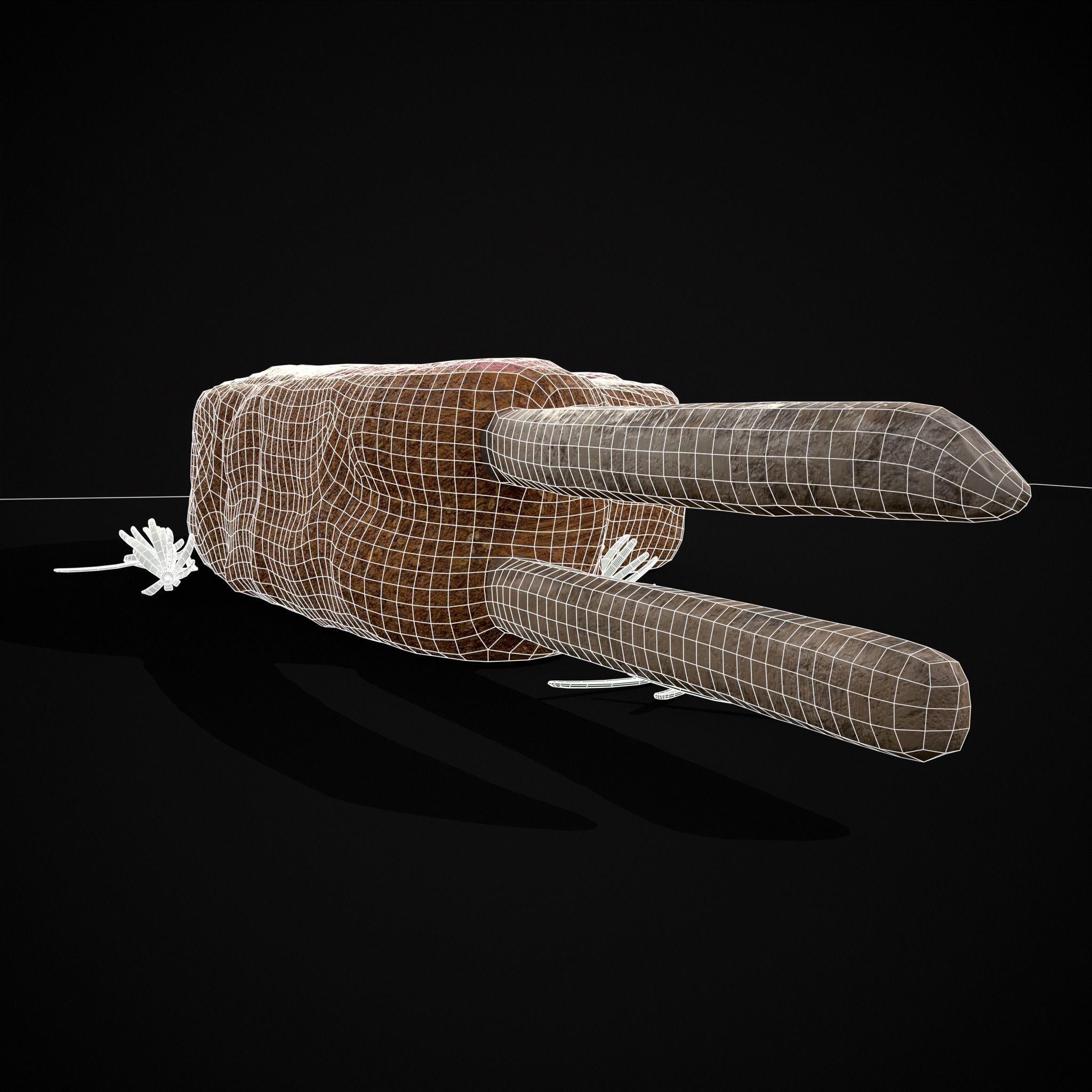 Breaded Rack of Lamb with Rosemary Low-poly 3D model_8