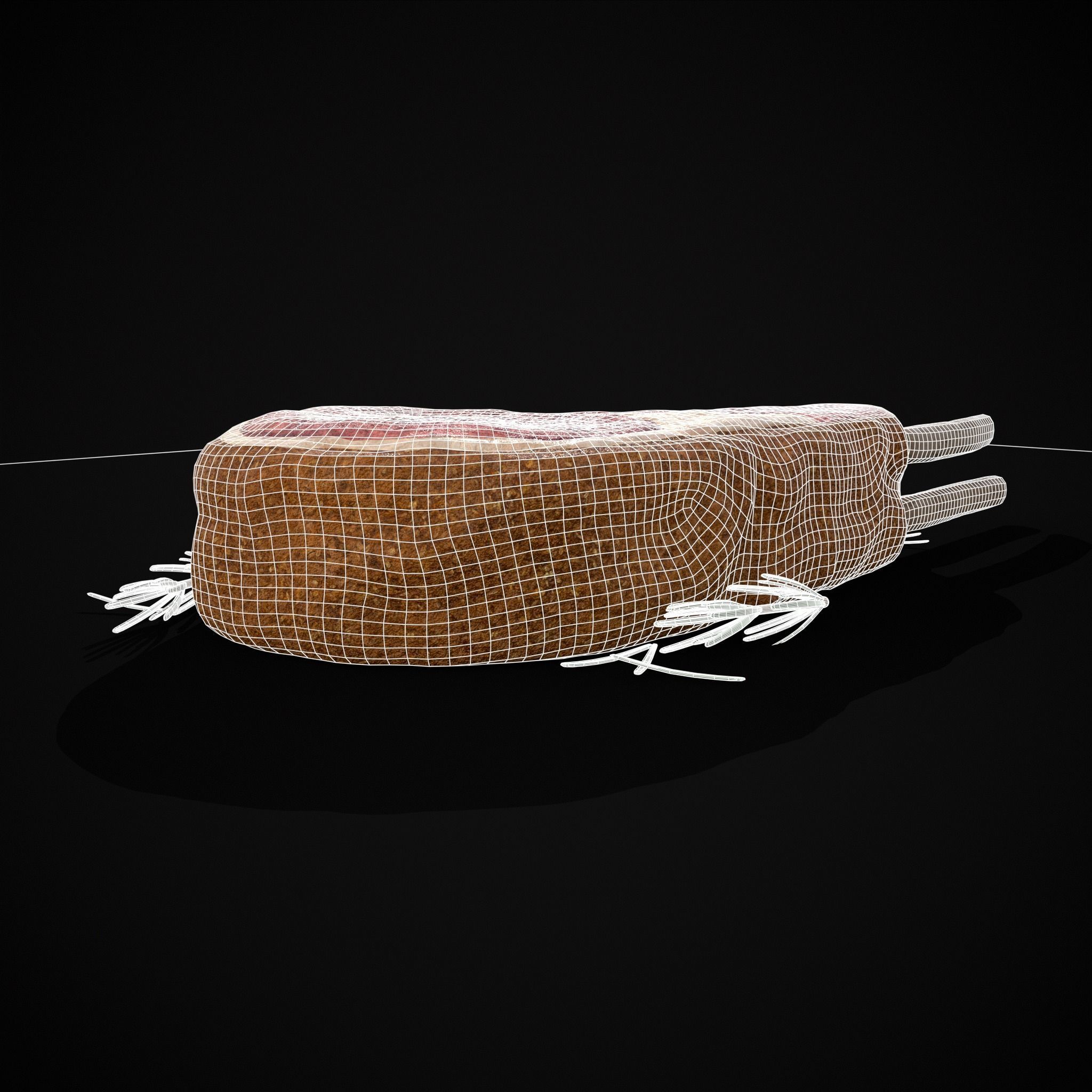 Breaded Rack of Lamb with Rosemary Low-poly 3D model_18